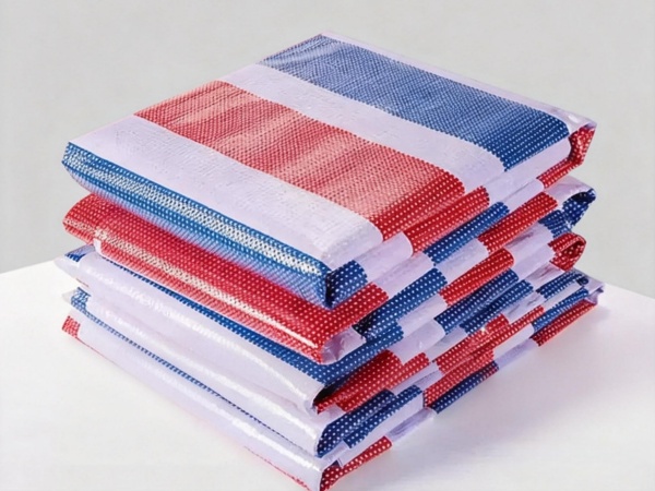 长春彩条布工厂直营 蓝白/蓝银双色可选 2-12米宽度定制